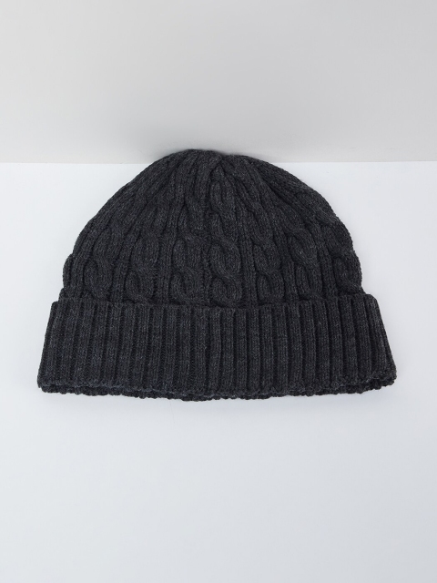 

max Girls Grey Self Design Beanie