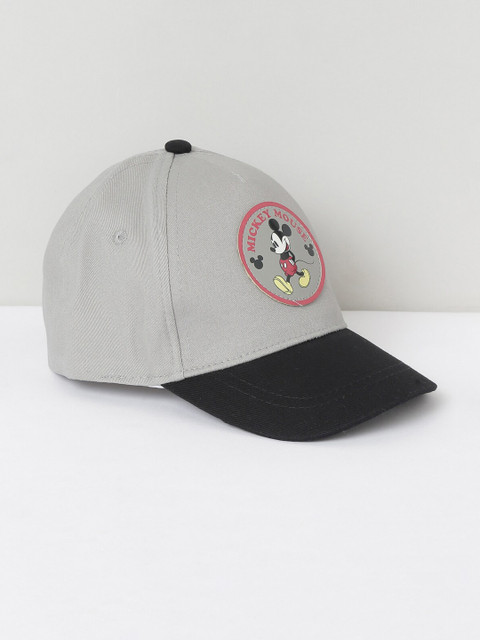 

max Boys Grey & Black Colourblocked Visor Cap