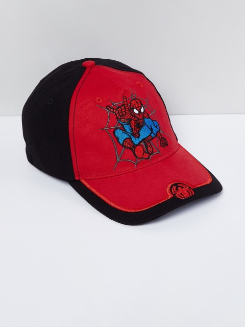 

max Boys Black & Red Embroidered Baseball Cap