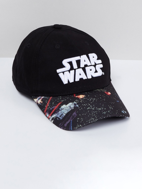 

max Boys Black & White Embroidered Baseball Cap