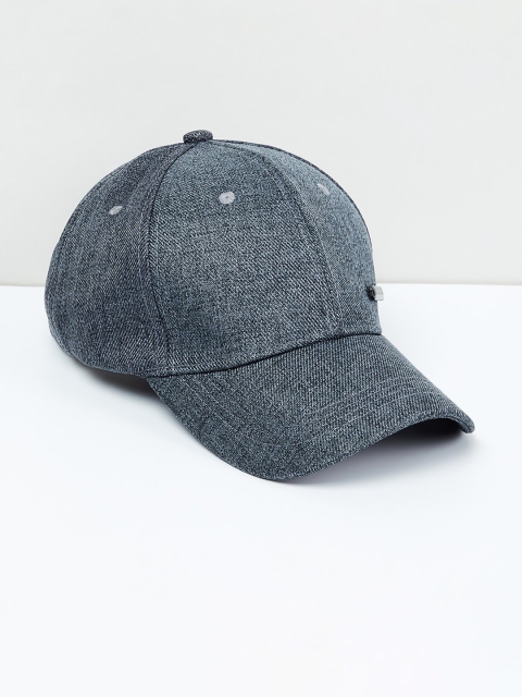 

max Boys Grey Solid Baseball Cap