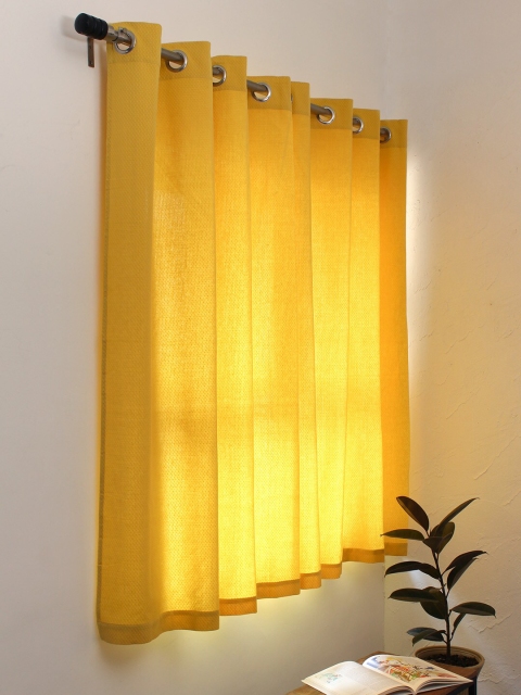 

House This Yellow Single Curtain Curtain