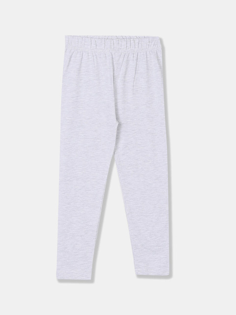 

Cherokee Girls Grey Solid Ankle Length Heathered Leggings