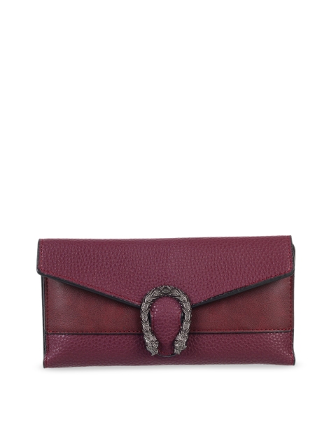 

WALKWAY Maroon Textured Clutch