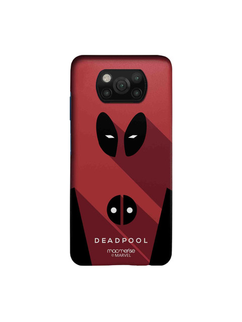 

macmerise Maroon & Black Minimalistic Deadpool Sleek Xiaomi Poco X3 Back Case
