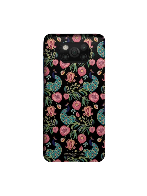 

macmerise Black & Pink Payal Singhal Anaar & Mor Sleek Xiaomi Poco X3 Back Case