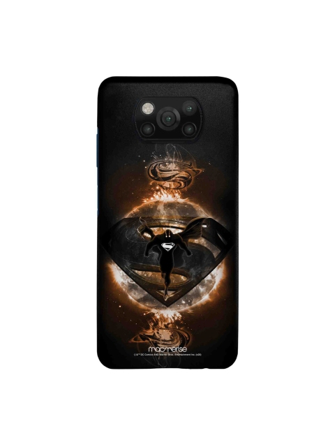 

macmerise Black & Yellow Superman Rage Printed Xiaomi Poco X3 Sleek Back Cover