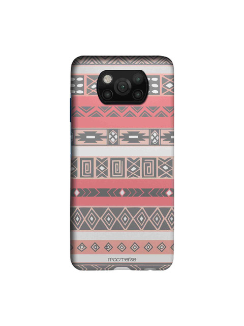 

macmerise White & Grey Peach Aztec Printed Xiaomi Poco X3 Back Case