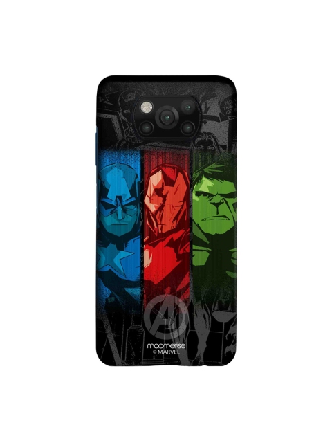 

macmerise Black & Blue Avengers Sketch Sleek Xiaomi Poco X3 Back Case