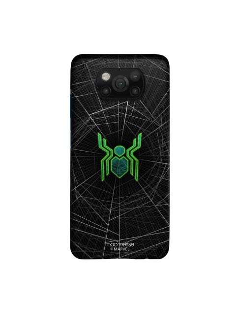

macmerise Black & Green Spiderman Logo Printed Xiaomi Poco X3 Sleek Back Cover