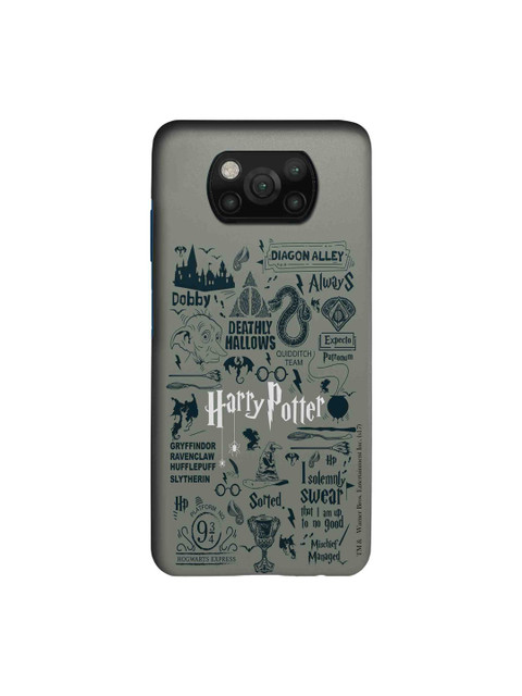 

macmerise Grey & Teal Blue Harry Potter Infographic Xiaomi Poco X3 Back Cover