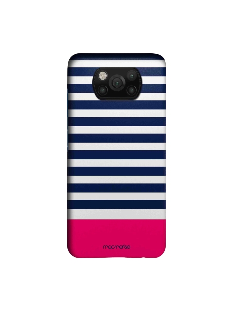 

macmerise Navy Blue & White Simply Stripes Xiaomi Poco X3 Sleek Back Case