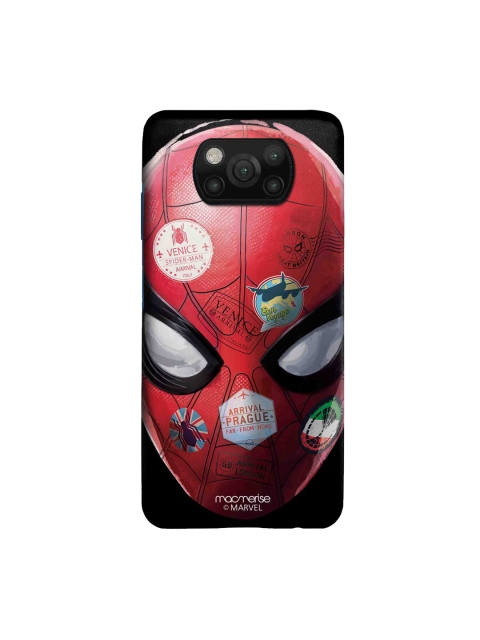 

macmerise Red & Black Spidey Travel Stamps Printed Xiaomi Poco X3 Back Case