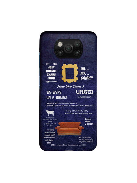 

macmerise Blue & White Friends Essentials Xiaomi Poco X3 Sleek Back Case