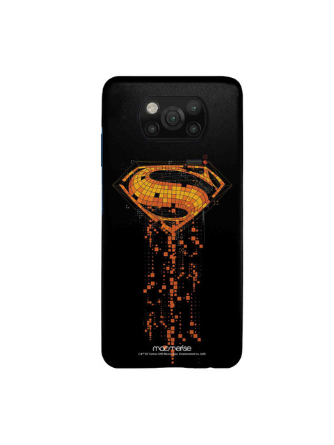 

macmerise Black & Orange Superman Mosaic Xiaomi Poco X3 Back Cover