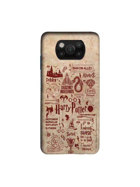 

macmerise Beige & Maroon Harry Potter Infographic Xiaomi Poco X3 Back Cover