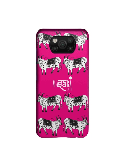 

macmerise Pink & White Masaba Cow Print Xiaomi Poco X3 Back Cover