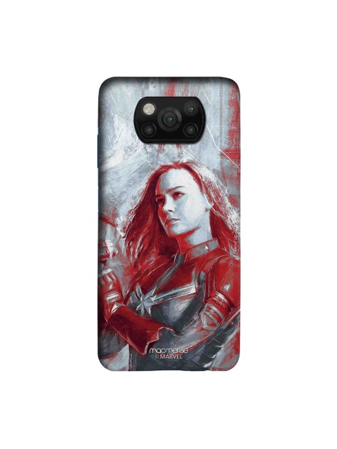 

macmerise Red & Grey Charcoal Art Capt Marvel Xiaomi Poco X3 Back Cover