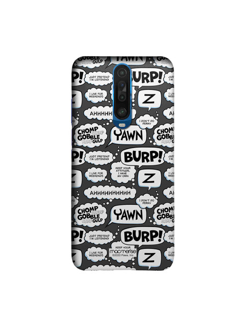 

macmerise Black & White Moods Of Garfield Grey Sleek Xiaomi Poco X2 Case