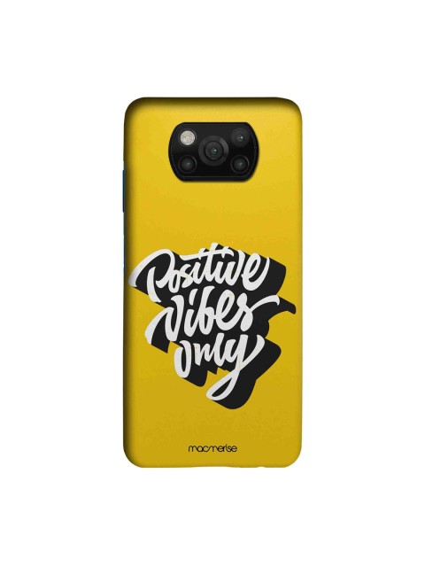 

macmerise Yellow & Black Positive Vibes Only Xiaomi Poco X3 Sleek Back Case