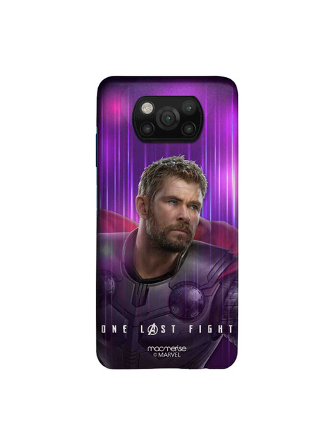 

macmerise Purple & Grey One Last Fight Thor Printed Xiaomi Poco X3 Back Cover