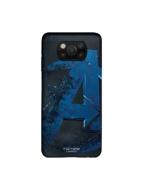 

macmerise Black & Blue Endgame Logo Printed Xiaomi Poco X3 Sleek Back Cover