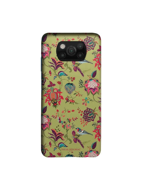 

macmerise Olive Green & Pink Payal Singhal Chidiya Xiaomi Poco X3 Back Cover