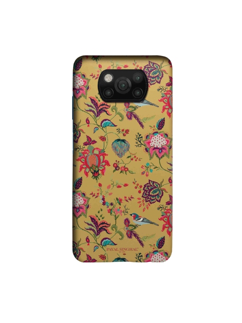 

macmerise Mustard Yellow & Pink Payal Singhal Chidiya Mustard Sleek Xiaomi Poco X3 Back Case