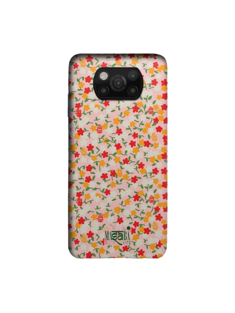 

macmerise Pink & Red Masaba Dense Floral Xiaomi Poco X3 Back Cover