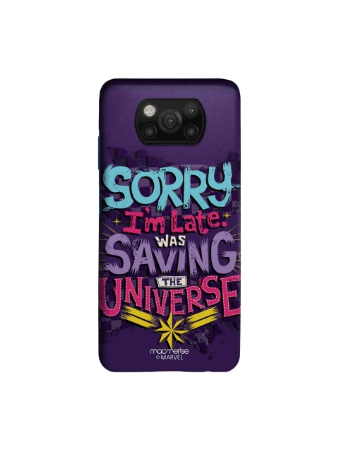 

macmerise Blue & Purple Saving The Universe Printed Xiaomi Poco X3 Back Case