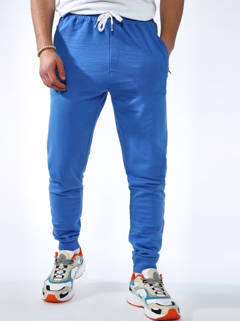 

Blue Saint Men Blue Solid Slim-Fit Joggers