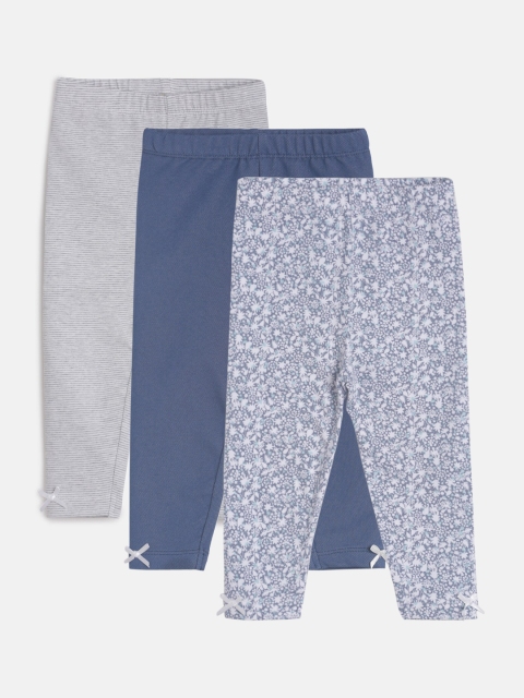 

MINI KLUB Infant Girls Pack Of 3 Ankle-Length Leggings, Blue