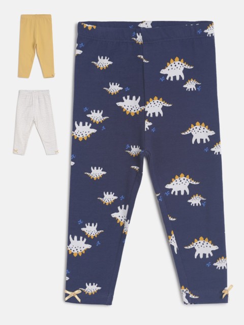 

MINI KLUB Infant Girls Pack Of 3 Ankle-Length Leggings, White