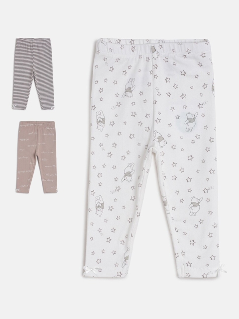 

MINI KLUB Infant Girls Pack Of 3 Ankle-Length Leggings, Brown