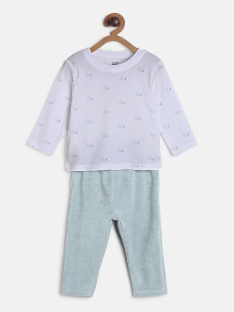 

MINI KLUB Boys Green & Grey Printed T-shirt with Trousers