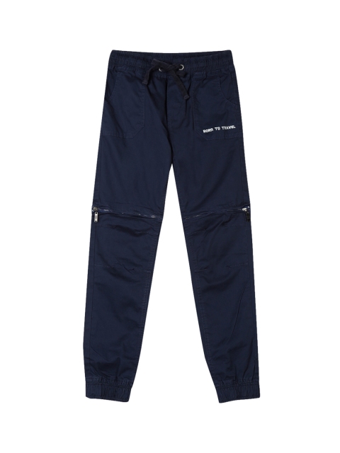 

Cherokee Boys Navy Blue Solid Convertible Joggers