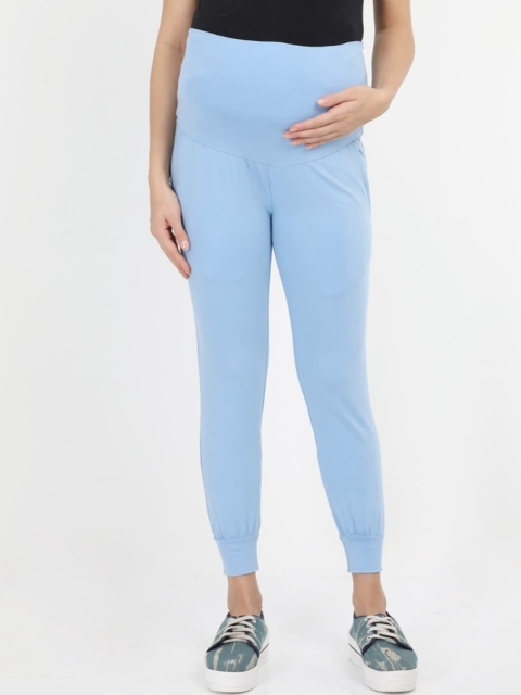 

The Mom Store Women Blue Solid Maternity Joggers