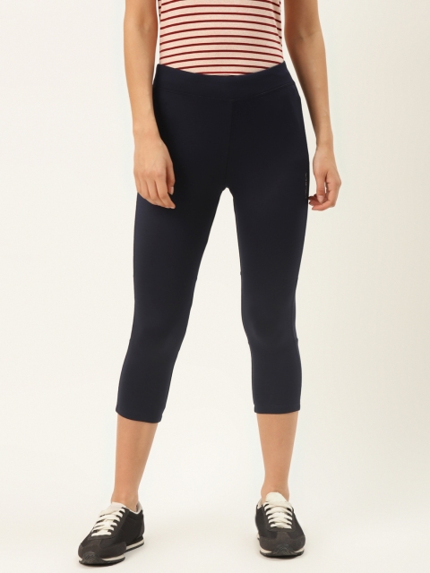

Sweet Dreams Women Navy Blue Solid Three-Fourth Workout Tights