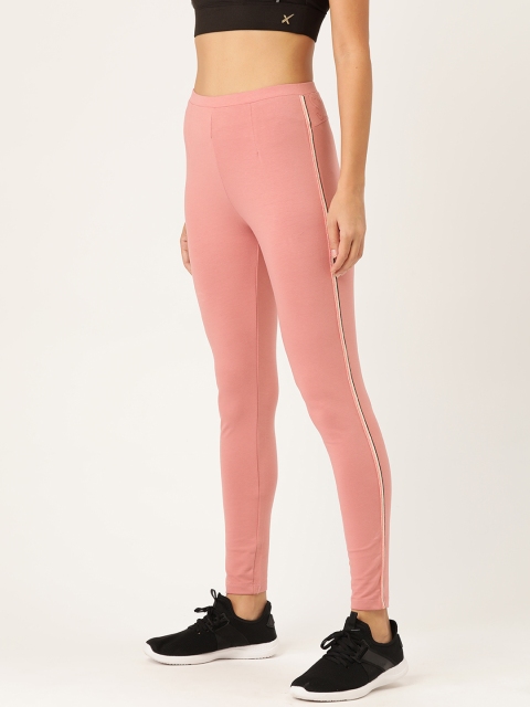 

Sweet Dreams Women Pink Solid Athleisure Pants with Side Taping Details