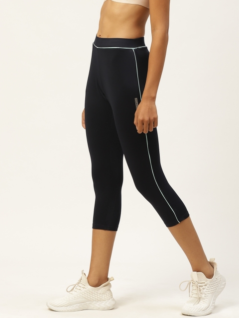 

Sweet Dreams Women Navy Blue Solid Three-Fourth Workout Tights
