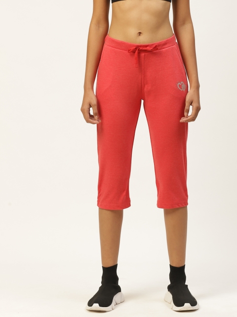 

Sweet Dreams Women Red Solid Regular Fit Capris