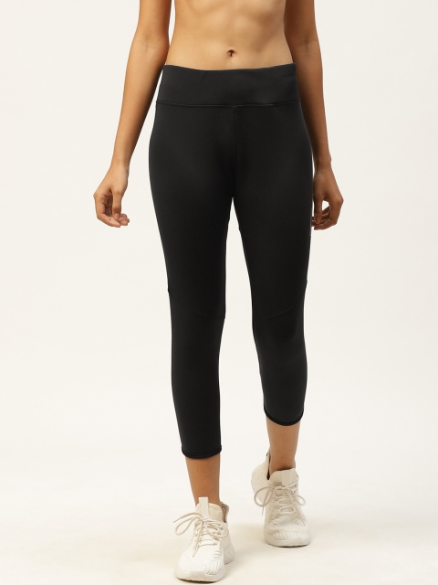 

Sweet Dreams Women Black Solid Three-Fourth Tights