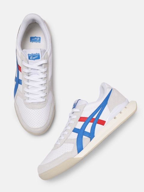 

Onitsuka Tiger Unisex White & Blue Ultimate 81 EX Leather Sneakers