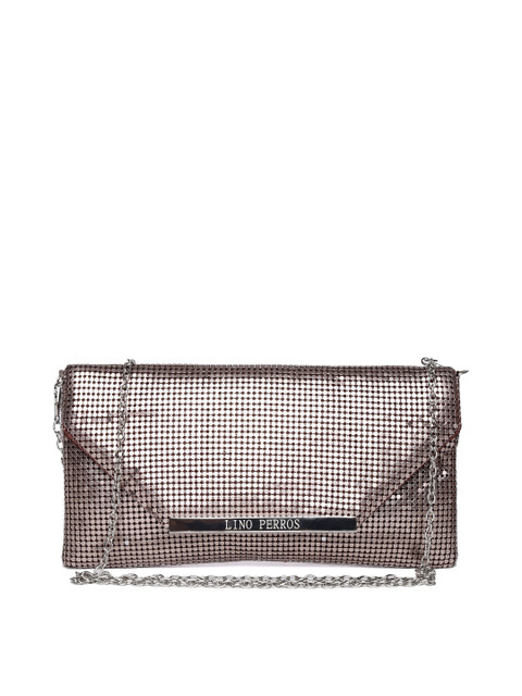 

Lino Perros Bronze Dual-Toned Clutch with Chain Strap