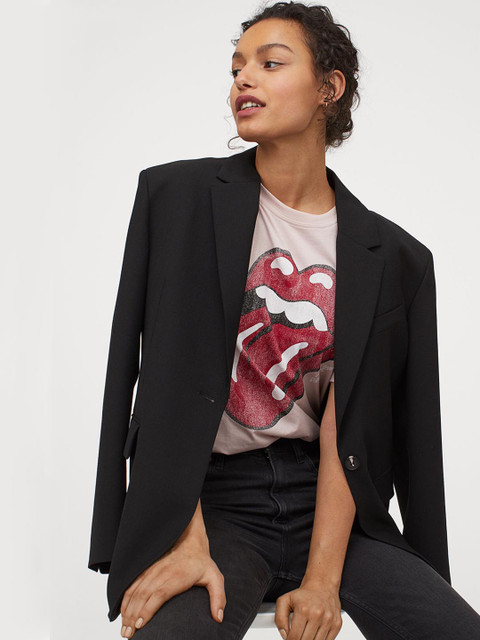 

H&M Women Pink Printed Printed T-shirt