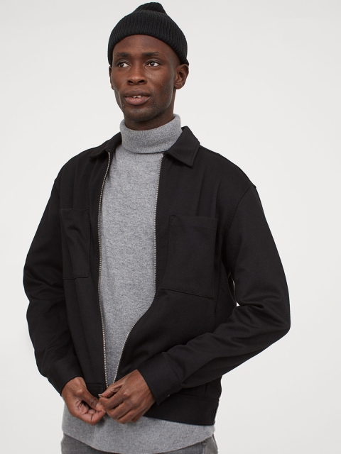 

H&M Men Black Shirt Jacket