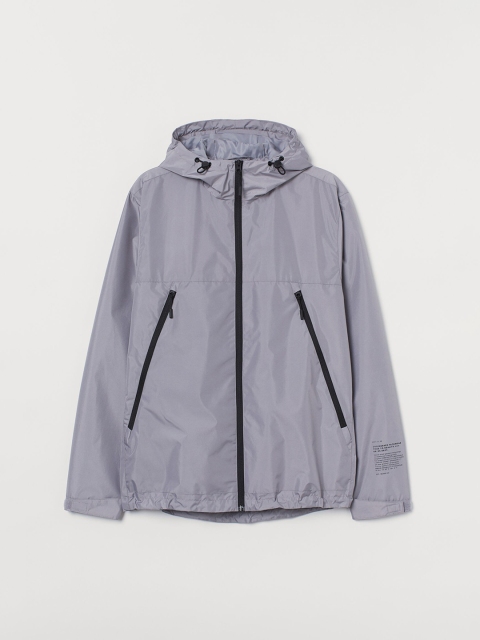 

H&M Men Grey Windcheater Sporty Jacket