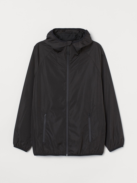 

H&M Men Black Windbreaker