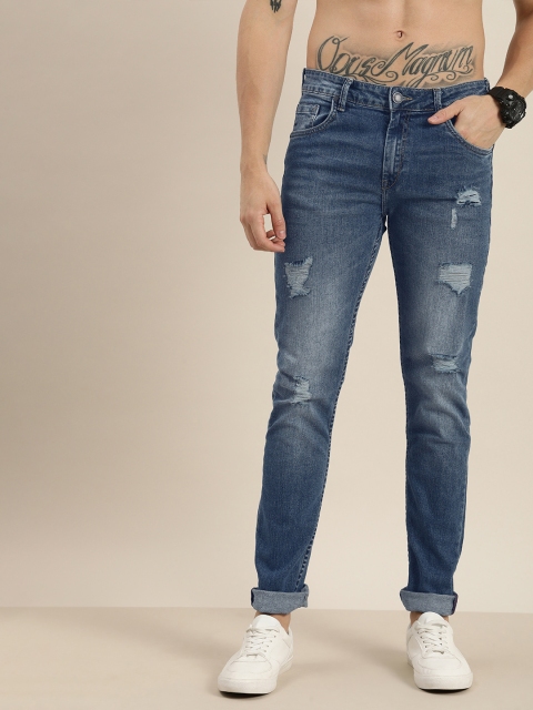 

Moda Rapido Men Blue Regular Fit Mid-Rise Mildly Distressed Jeans