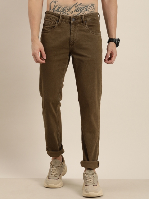 

Moda Rapido Men Olive Brown Slim Fit Mid-Rise Clean Look Stretchable Jeans